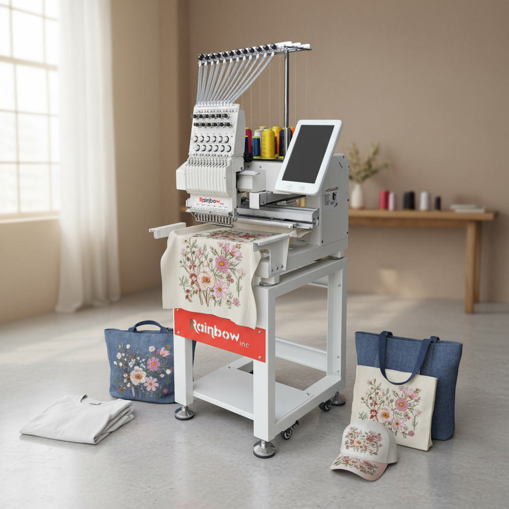 12 Needles Embroidery Machine, Available For Hats T-shirts Hoodies Embroidery