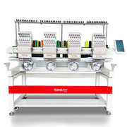 RainbowEmb 4 Heads Computerized Embroidery Machine, Model RBE4040-D12 Industrial 40*40cm(15.7"*15.7") Working Area Each Machine Head，12 Needles Embroidery Machine For Hats T-shirts Patches Towel etc