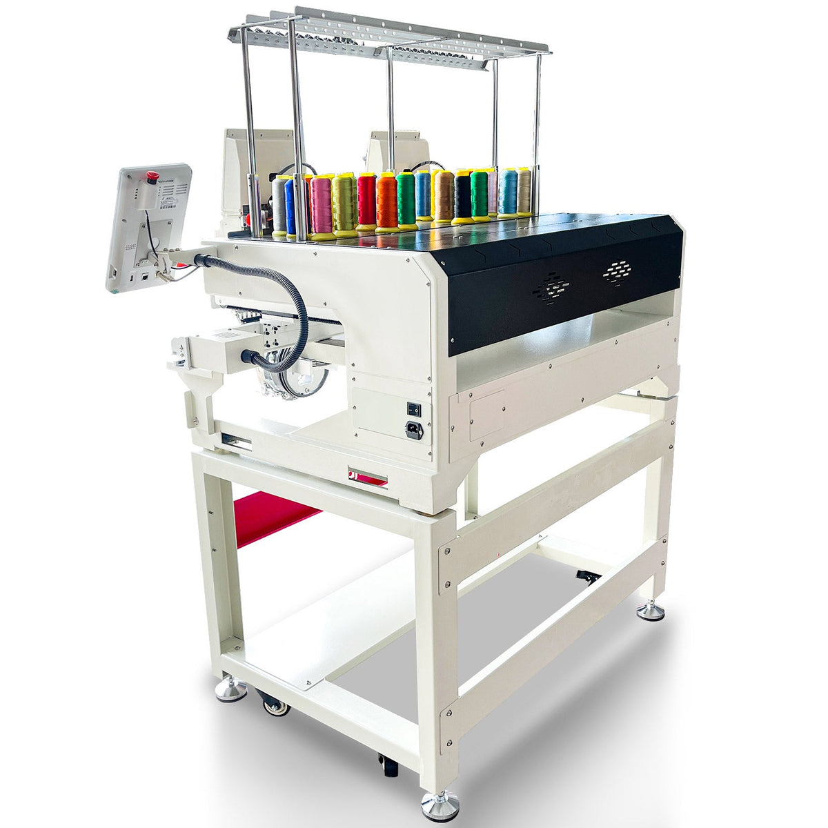 RainbowEmb Dual Heads Computerized 12 Needles Embroidery Machine, Model RBE4050-B12 Industrial 40*50cm(15.7"*19.7") Working Area Each Machine Head