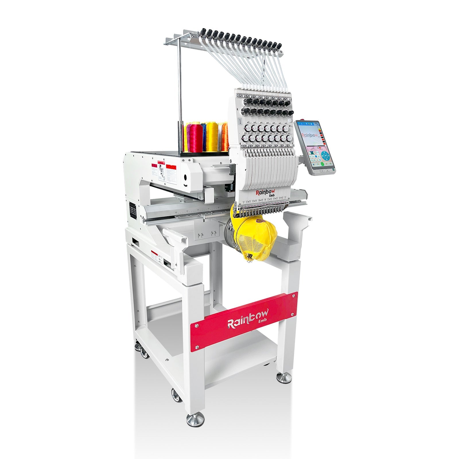Digital Embroidery Machine for 3D Caps Hats T-shirts Jacket Embroidery With 15 Needles and Auto Trimming
