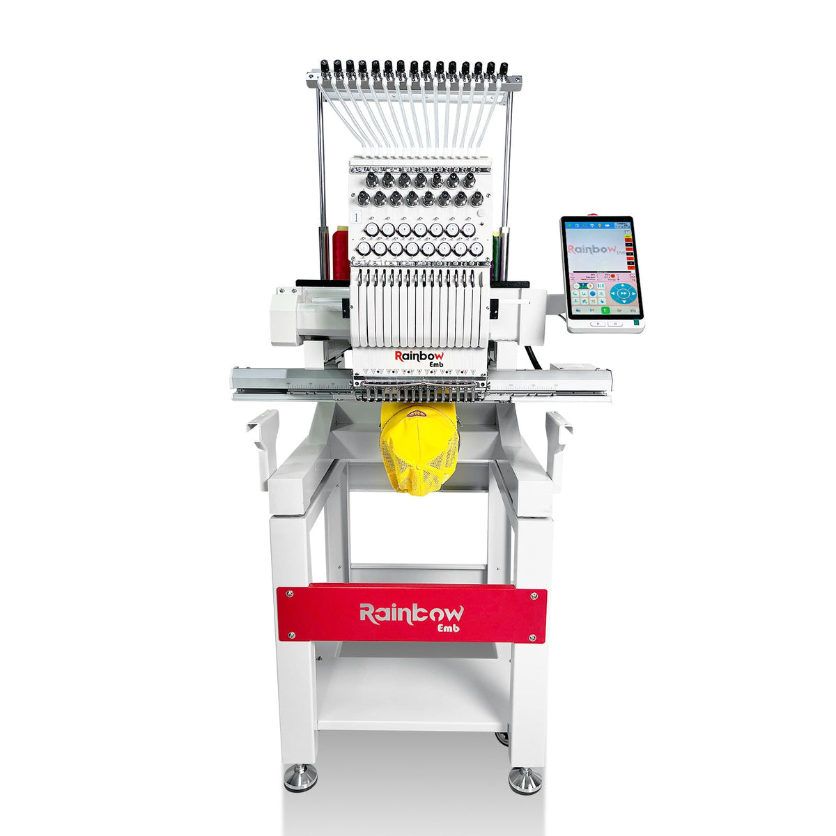 Digital Embroidery Machine for 3D Caps Hats T-shirts Jacket Embroidery With 15 Needles and Auto Trimming